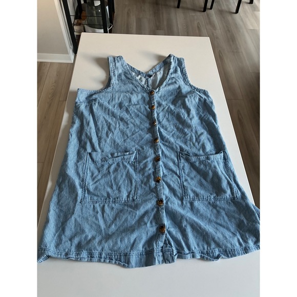 Old Navy Blue White Striped Button Front Casual Dress‎ Women's XXL - Picture 2 of 5